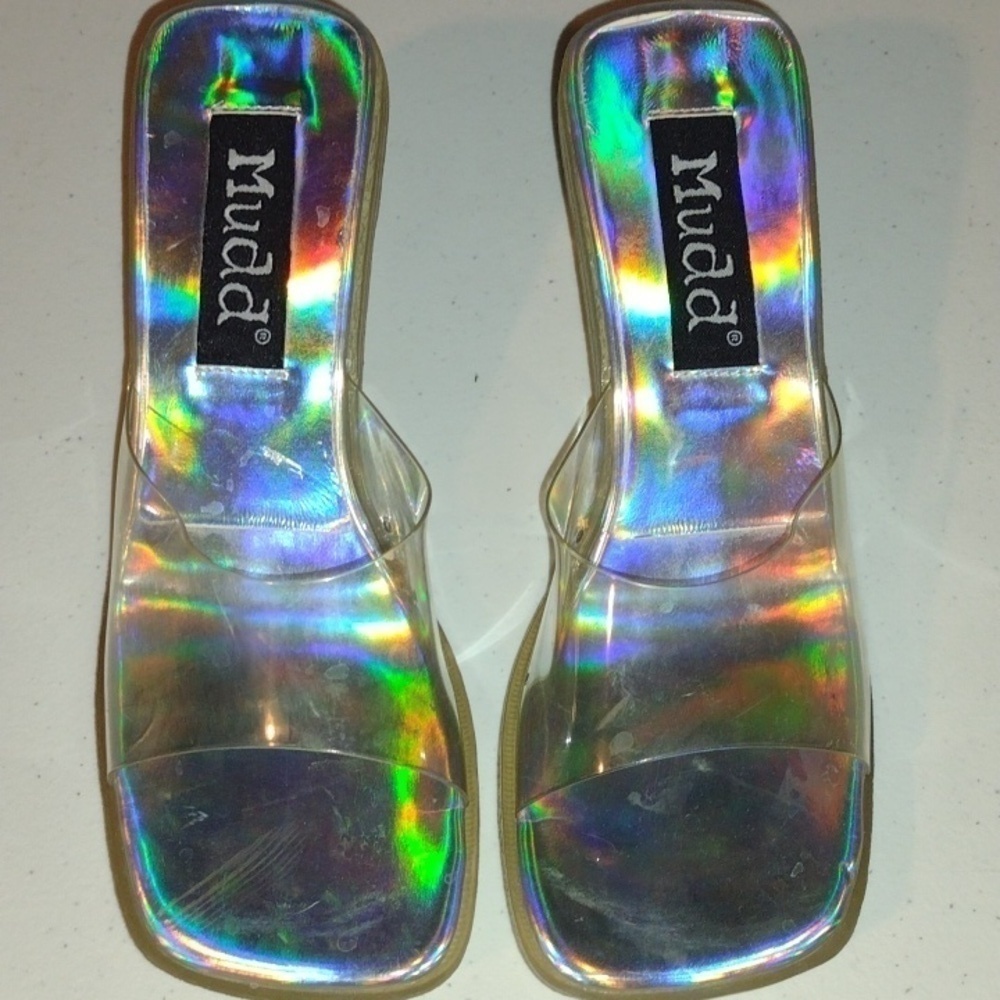 Y2K Mudd Translucent Sandals size9 vintage